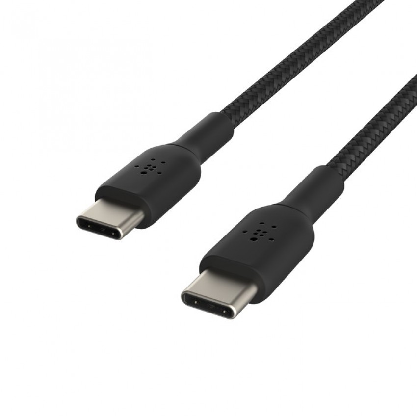 USB kabelis Belkin Boost Charge Braided USB-C to USB-C 1.0m melns