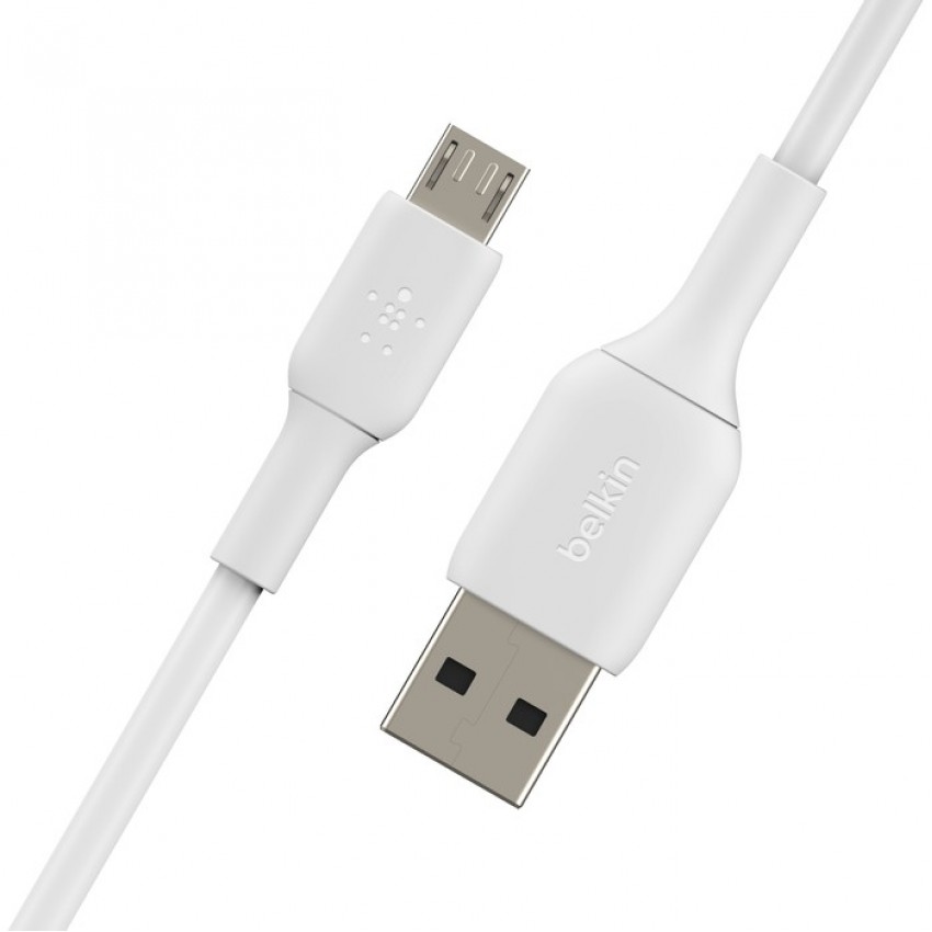 USB kabelis Belkin Boost Charge USB-A to MicroUSB 1.0m balts