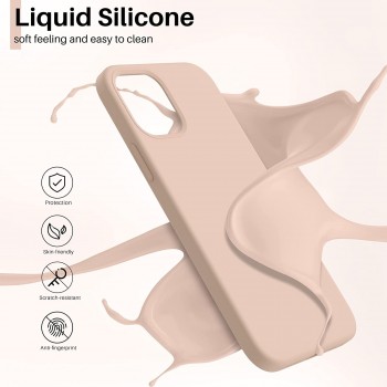 Telefoniümbris Liquid Silicone 1.5mm Apple iPhone 12 mini roosa