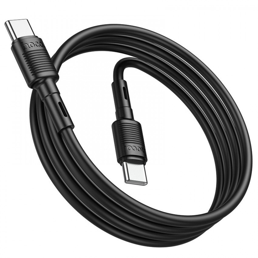 USB kabelis Hoco X83 60W Type-C to Type-C 1.0m melns