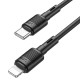 USB kabelis Hoco X83 PD20W Type-C to Lightning 1.0m melns