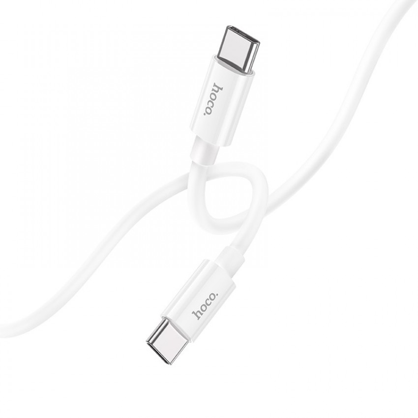USB kabelis Hoco X87 60W Type-C to Type-C 1.0m balts