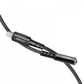 Audio parveidotājs Acefast C1-05 MFi Lightning to 3.5mm (F) 0.18m melns