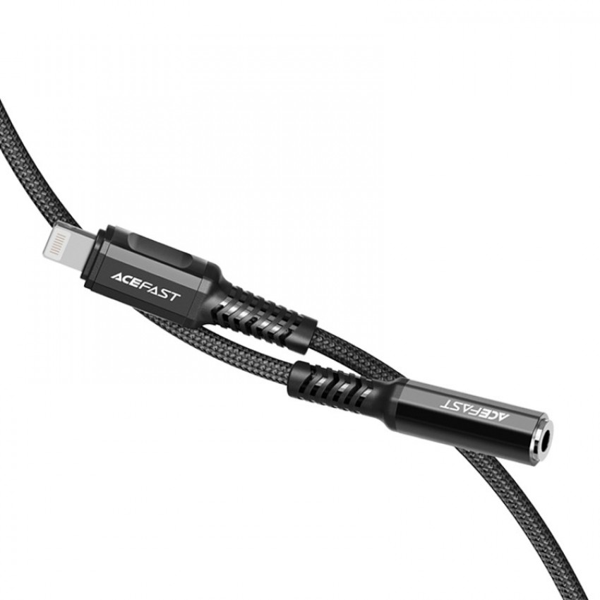 Audio parveidotājs Acefast C1-05 MFi Lightning to 3.5mm (F) 0.18m melns
