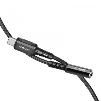 Audio parveidotājs Acefast C1-07 USB-C to 3.5mm (F) 0.18m melns