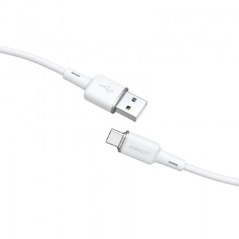 USB kabelis Acefast C2-04 USB-A to USB-C 1.2m balts