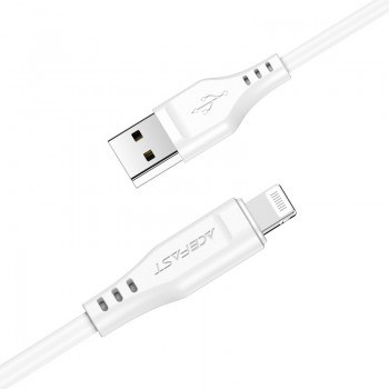 USB kabelis Acefast C3-02 MFi USB-A to Lightning 1.2m balts