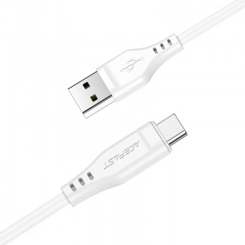 USB kabelis Acefast C3-04 USB-A to USB-C 1.2m balts