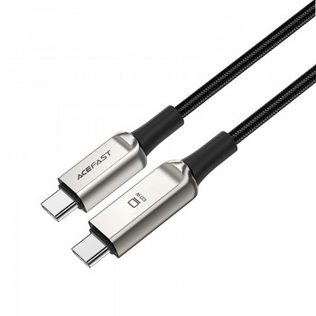 USB kabelis Acefast C6-03 100W USB-C to USB-C 2.0m sudrabs