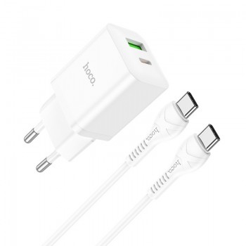 Charger Hoco N28 PD20W+QC3.0 + Type-C white