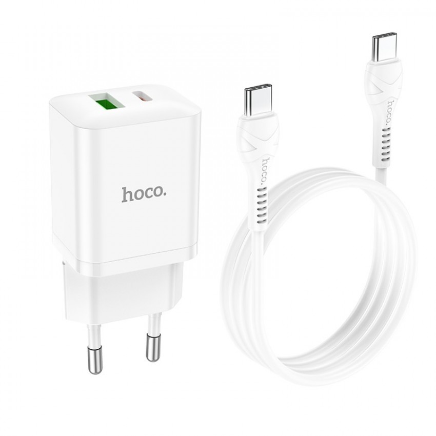 Charger Hoco N28 PD20W+QC3.0 + Type-C white