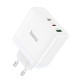 Charger Hoco N30 PD65W 2xType-C/1xUSB-A white