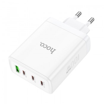 Charger Hoco N31 PD100W 3xType-C/1xUSB-A white