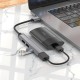 USB hub Hoco HB26 4-in-1 adapter USB-A to 1xUSB3.0 + 3xUSB2.0 grey
