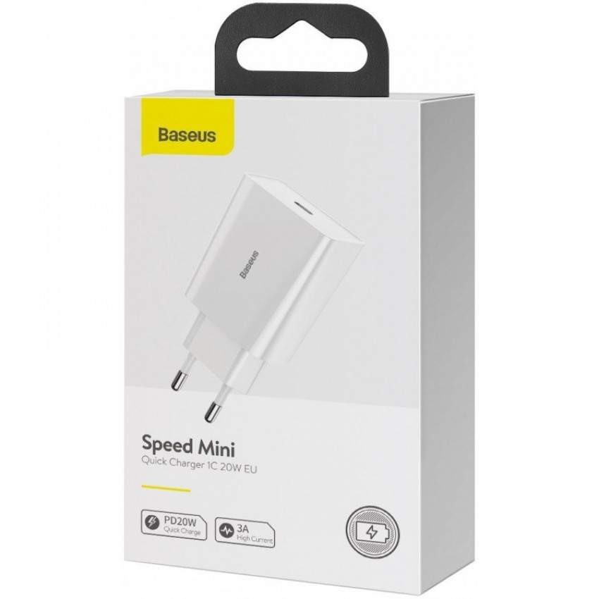 Charger Baseus Speed Mini Quick Charger 1C 20W white CCFS-SN02
