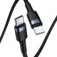USB kabelis Baseus Cafule PD20W Type-C to Lightning 1.0m pelēks-melns CATLKLF-G1