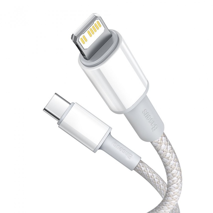 USB cable Baseus High Density Braided PD20W Type-C to Lightning 1.0m white CATLGD-02