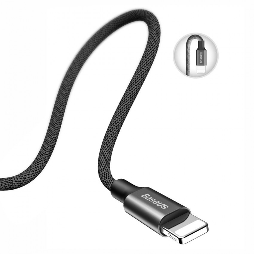 Kabelis Baseus Yiven USB-A to Lightning 1.2m melns CALYW-01