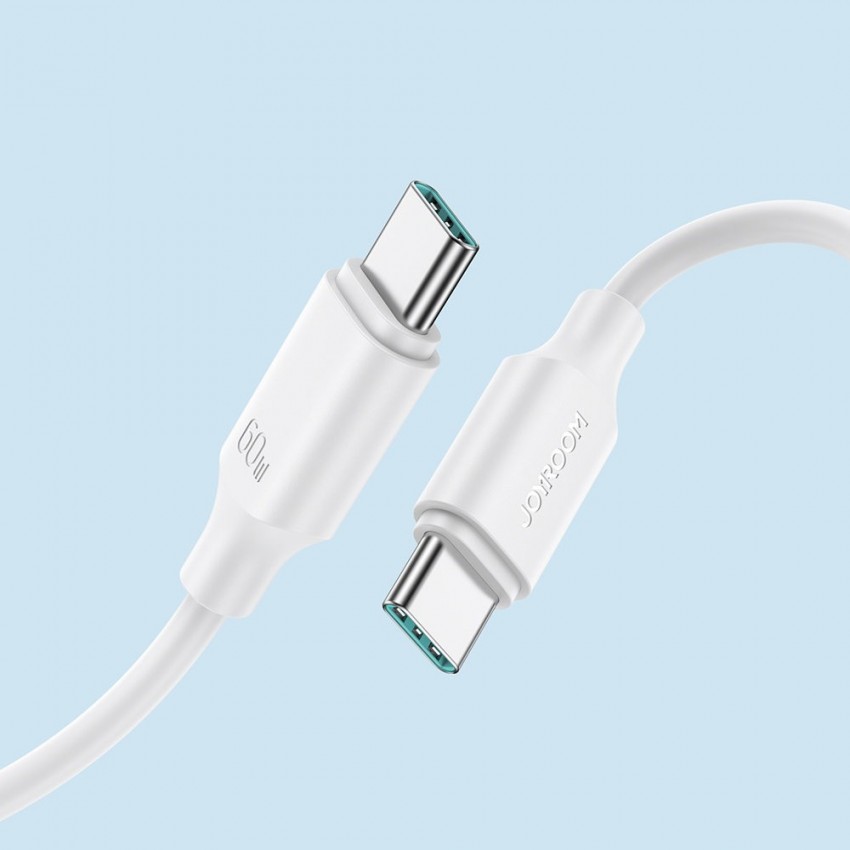 USB kabelis Joyroom S-CC060A9 Type-C to Type-C 60W 1.0m balts