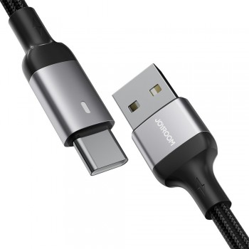 USB kabelis Joyroom S-UC027A10 USB to Type-C 3A 2.0m melns