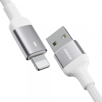 USB kabelis Joyroom S-UL012A10 USB to Lightning 2.4A 1.2m balts