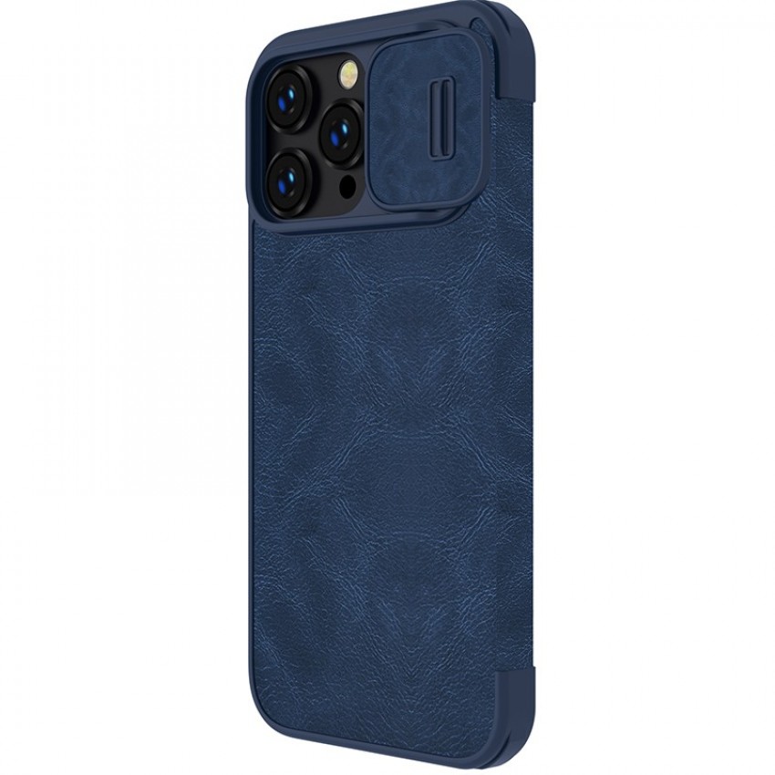 Telefoniümbris Nillkin Qin Pro Leather Apple iPhone 14 sinine