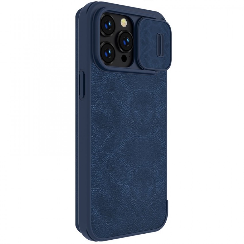 Maciņš Nillkin Qin Pro Leather Apple iPhone 14 Pro zils