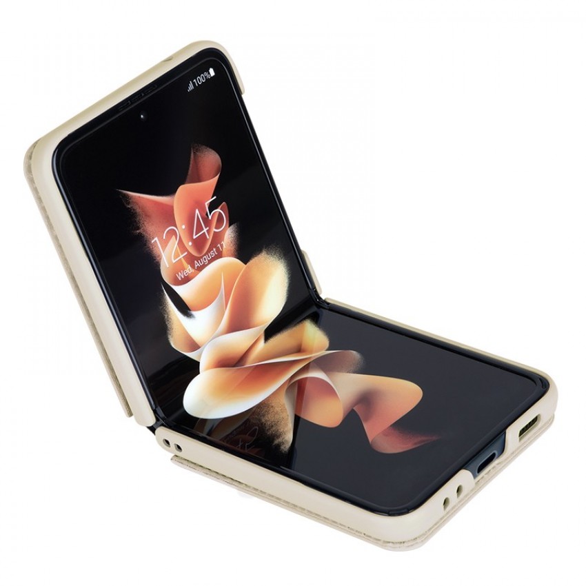 Telefoniümbris Nillkin Qin Pro Leather Samsung F721 Z Flip4 5G kuldne