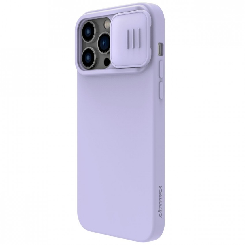Maciņš Nillkin CamShield Silky Magnetic Silicone Apple iPhone 14 Plus gaiši violets