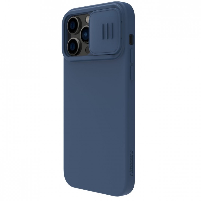 Telefoniümbris Nillkin CamShield Silky Magnetic Silicone Apple iPhone 14 Pro Max tumesinine