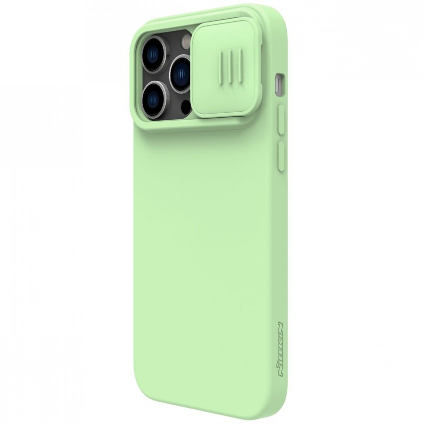 Case Nillkin CamShield Silky Magnetic Silicone Apple iPhone 14 light green