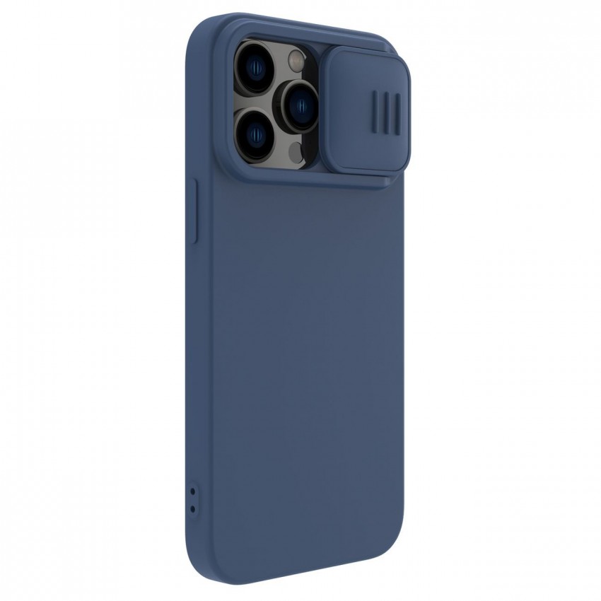 Maciņš Nillkin CamShield Silky Magnetic Silicone Apple iPhone 14 tumši zils