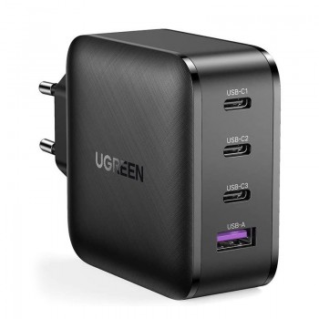 Lādētājs Ugreen CD224 GaN 3xUSB-C/USB-A 65W melns