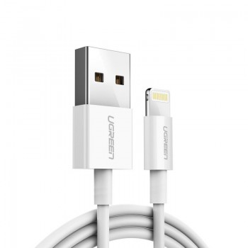 Laadimisjuhe Ugreen US155 MFi USB to Lightning 2.4A 1.5m valge