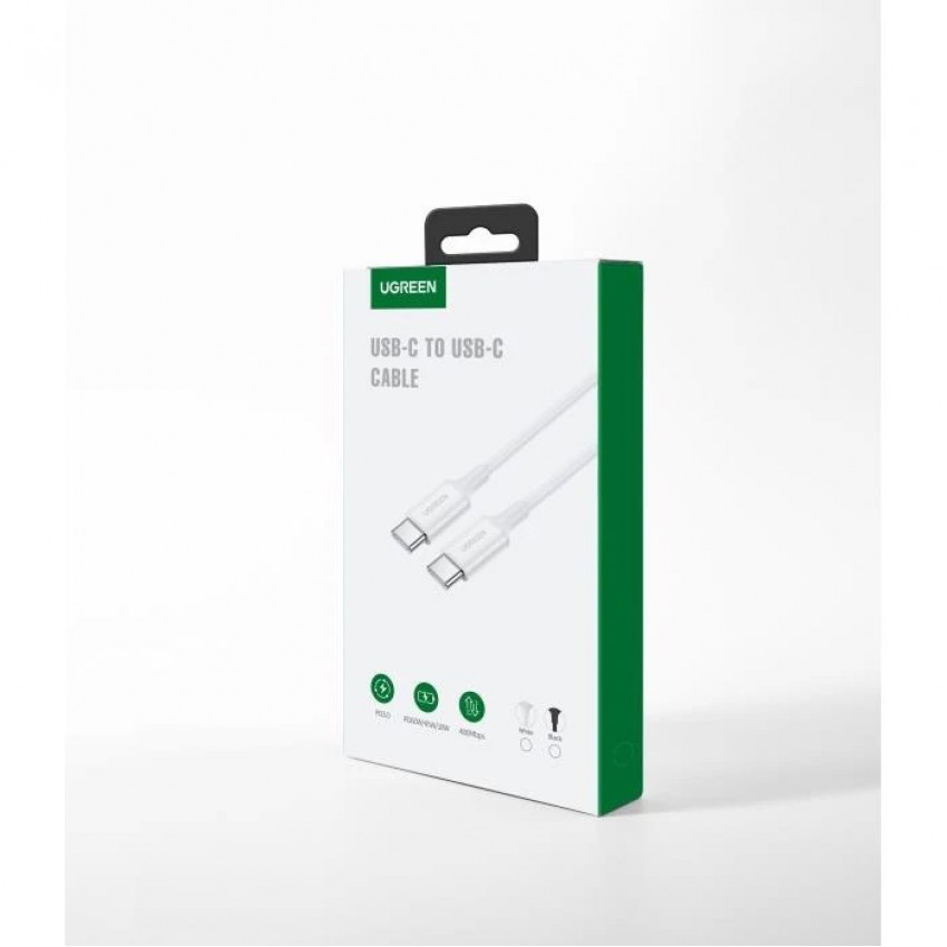 USB cable Ugreen US264 USB-C to USB-C 3A 1.0m white