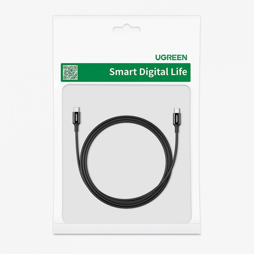USB kabelis Ugreen US300 USB-C to USB-C 5A 100W 1.5m balts