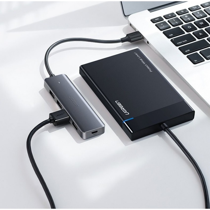 USB jaotur Ugreen CM219 USB-C to 4xUSB-A (USB-C Power Supply) hall