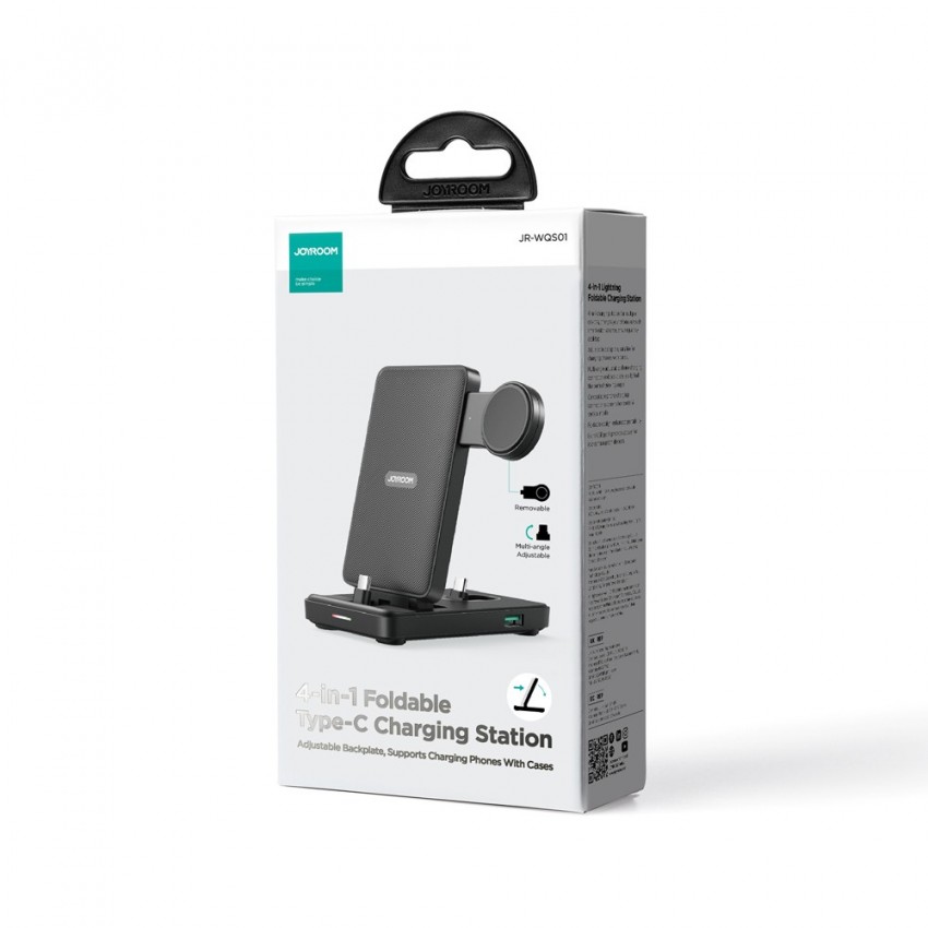 Wireless charger Joyroom JR-WQS01 4-in-1 (USB-C version) black