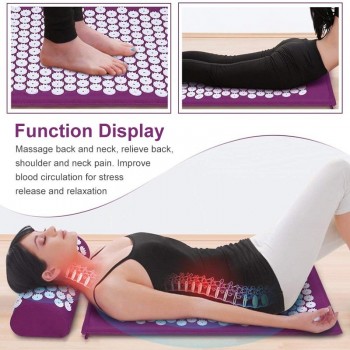 Acupressure massage mat with cushion MM-001 pink