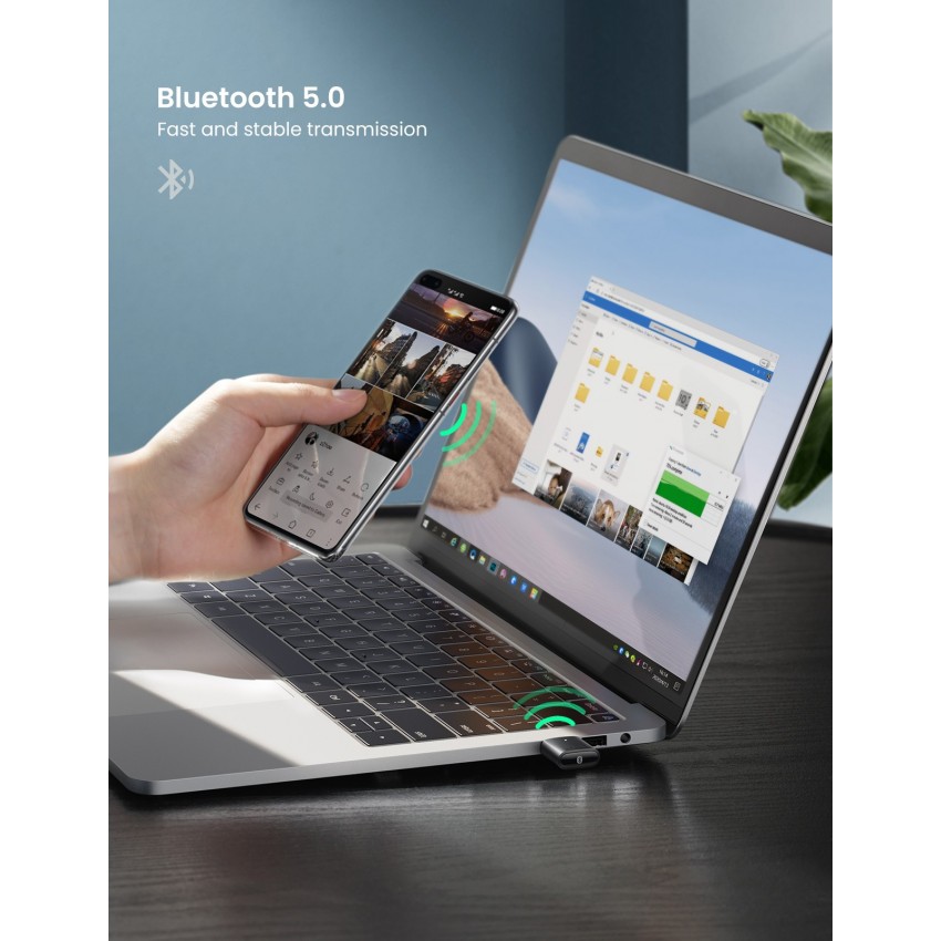 Bluetooth parveidotājs Ugreen CM390 Bluetooth 5.0 melns