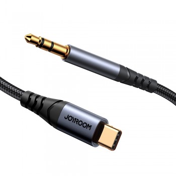 Audio kabelis Joyroom SY-A07 USB-C to 3,5mm 1.2m melns