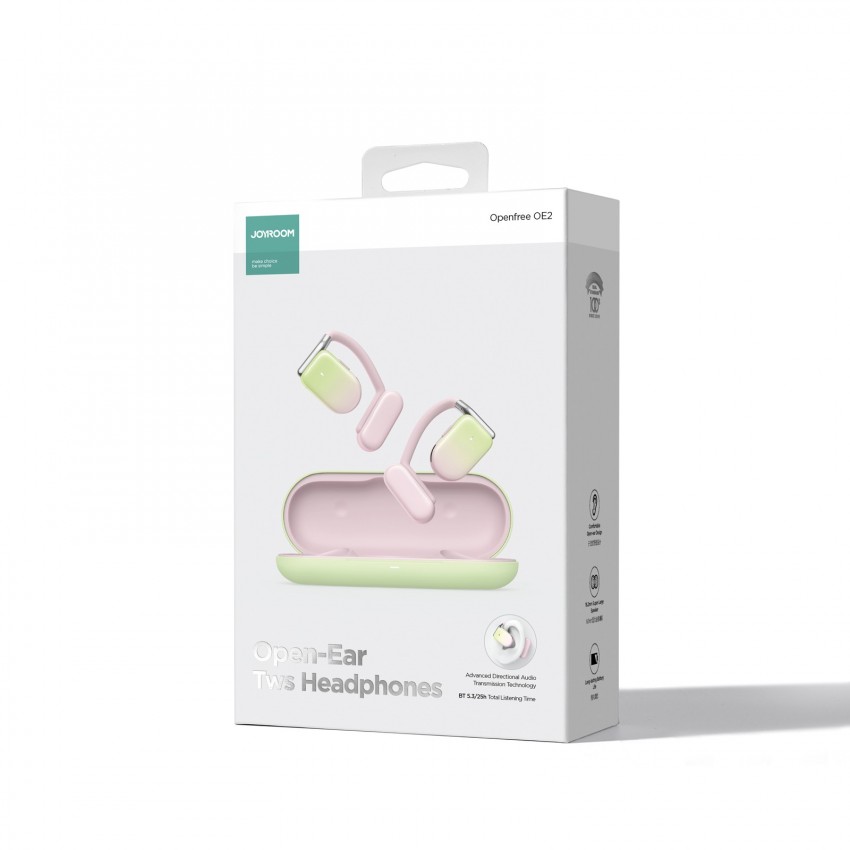 Wireless headphones Joyroom TWS JR-OE2 pink