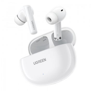 Wireless headphones Ugreen WS200 HiTune T6 Active Noise-Cancelling Earbuds white
