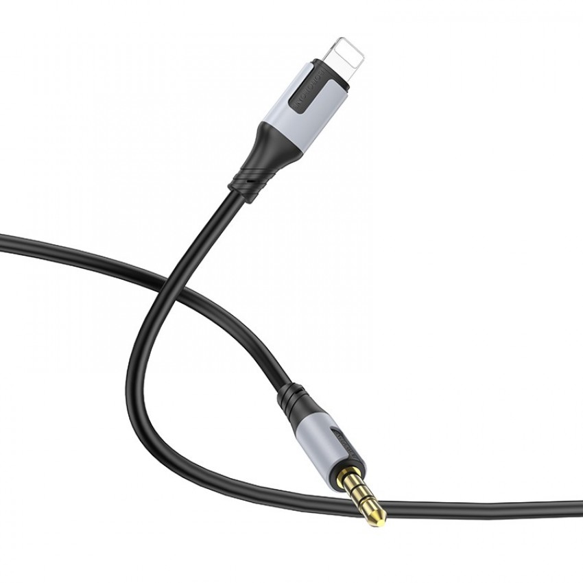 Audio kabelis Borofone BL19 Lightning to 3.5mm melns