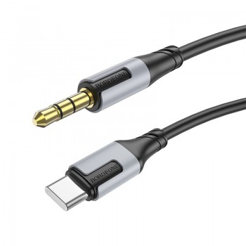 Audio kabelis Borofone BL19 USB-C to 3.5mm melns