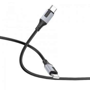 USB kabelis Borofone BX101 60W USB-C to USB-C 1.0m melns