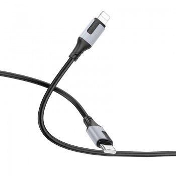 USB kabelis Borofone BX101 USB-C to Lightning 1.0m melns
