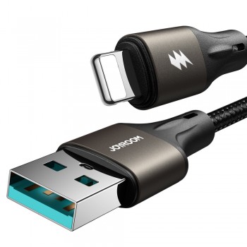 USB kabelis Joyroom SA25-AL3 USB to Lightning 3A 1.2m melns