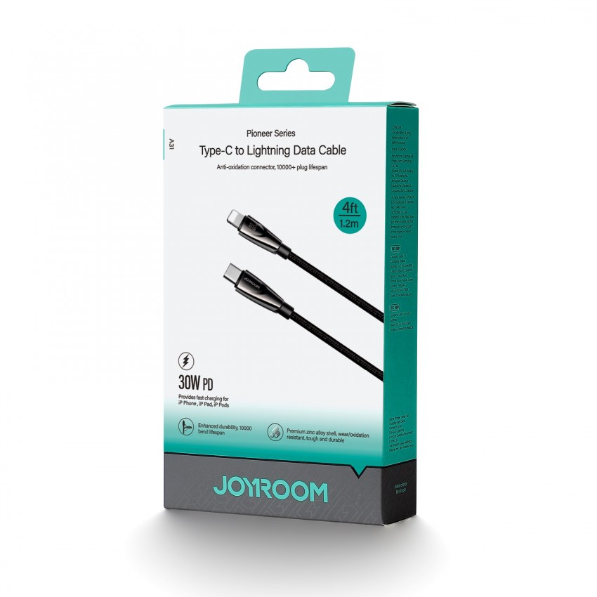 USB kabelis Joyroom SA31-CL3 USB-C to Lightning 30W 1.2m melns