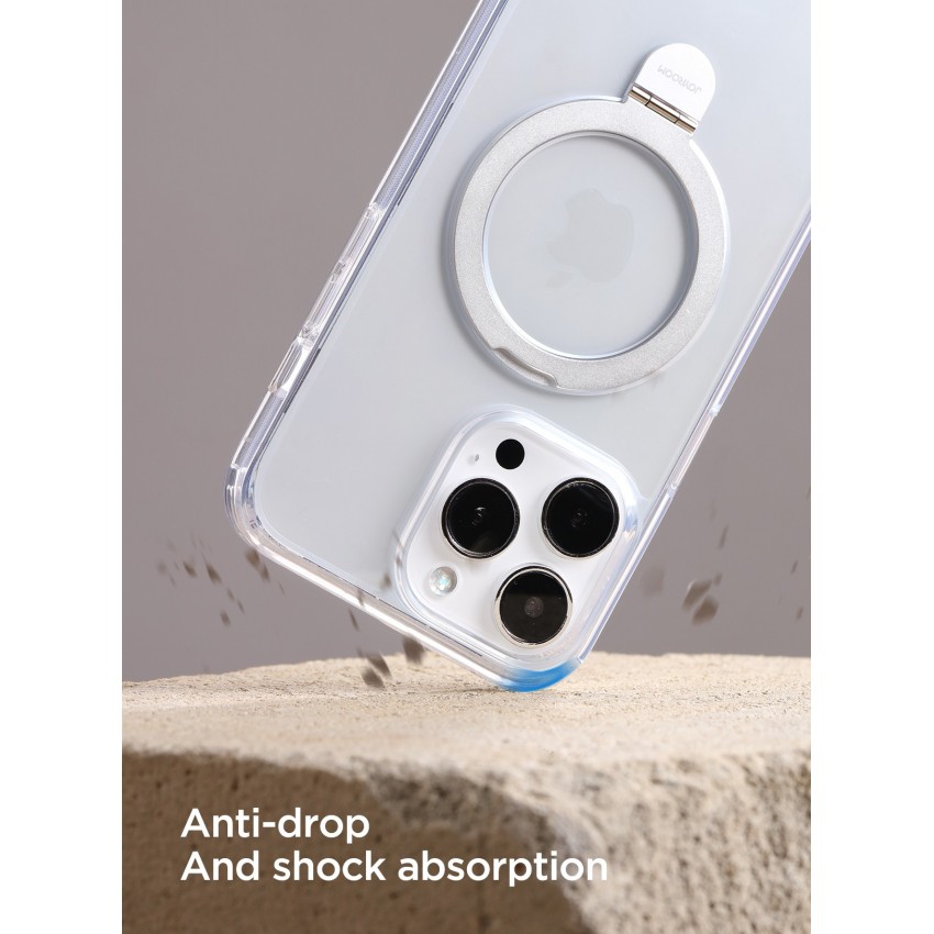 Maciņš Joyroom JR-BP004 Magnetic Protective Phone Case With Holder Apple iPhone 15 pelēks